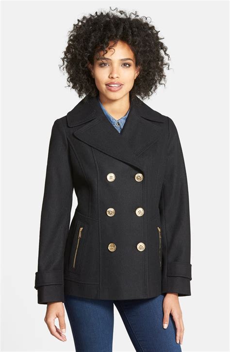 michael kors wool blend peacoat|michael kors clearance outlet.